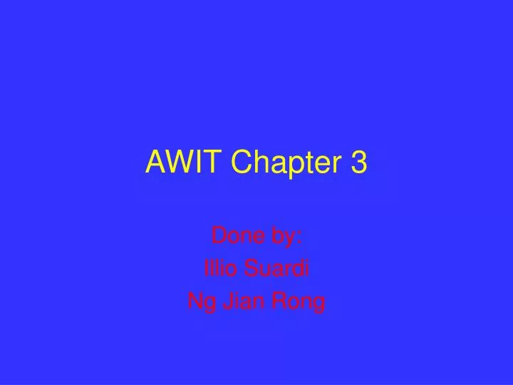 awit chapter 3