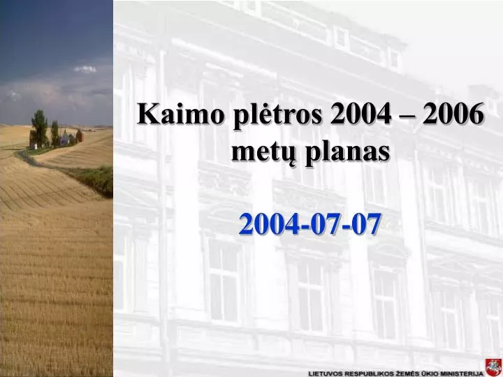 kaimo pl tros 2004 2006 met plan as 2004 07 07