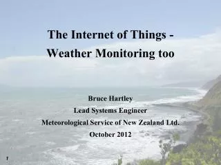 The Internet of Things - Weather Monitoring too