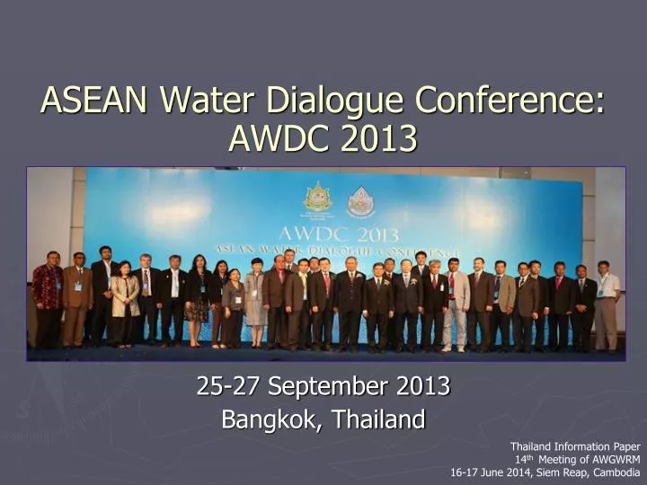 asean water dialogue conference awdc 2013