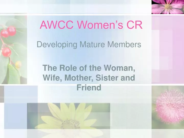 awcc women s cr