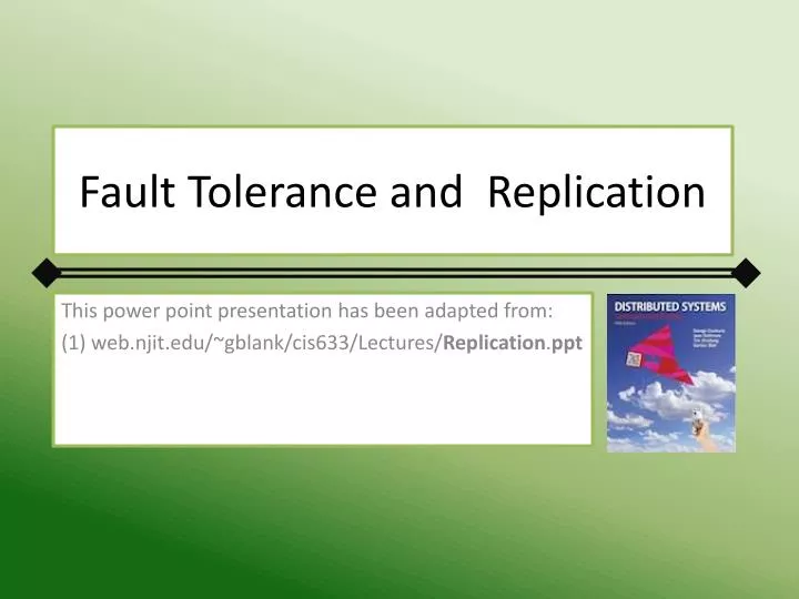 fault tolerance and replication