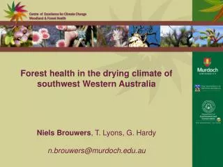 Forest health in the drying climate of southwest Western Australia