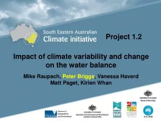 Impact of climate variability and change on the water balance