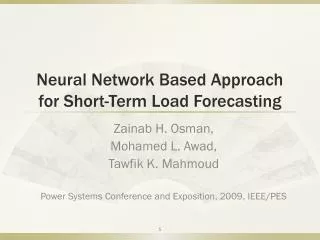 Neural Network Based Approach for Short-Term Load Forecasting