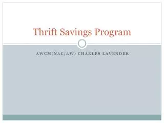 Thrift Savings Program