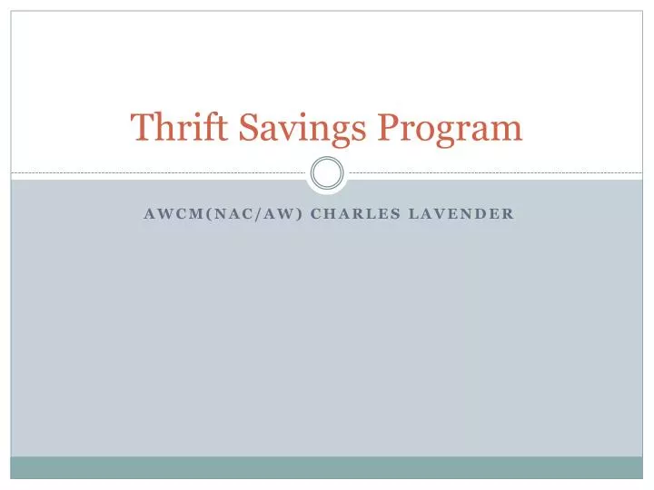 thrift savings program