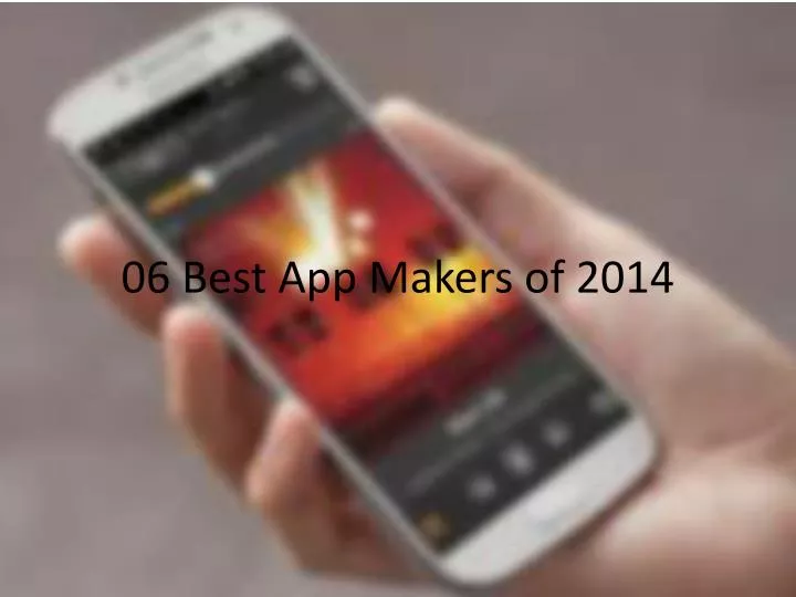 06 best app makers of 2014