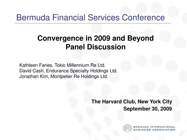 bermuda financial services conference