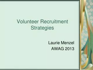 Volunteer Recruitment Strategies