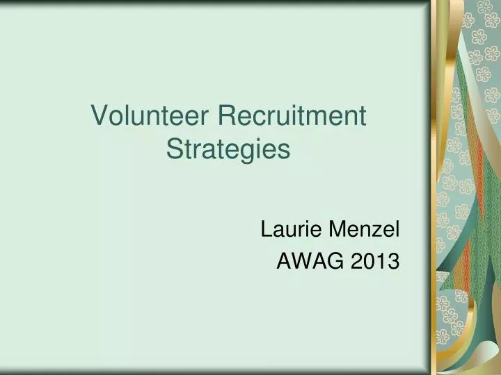 volunteer recruitment strategies