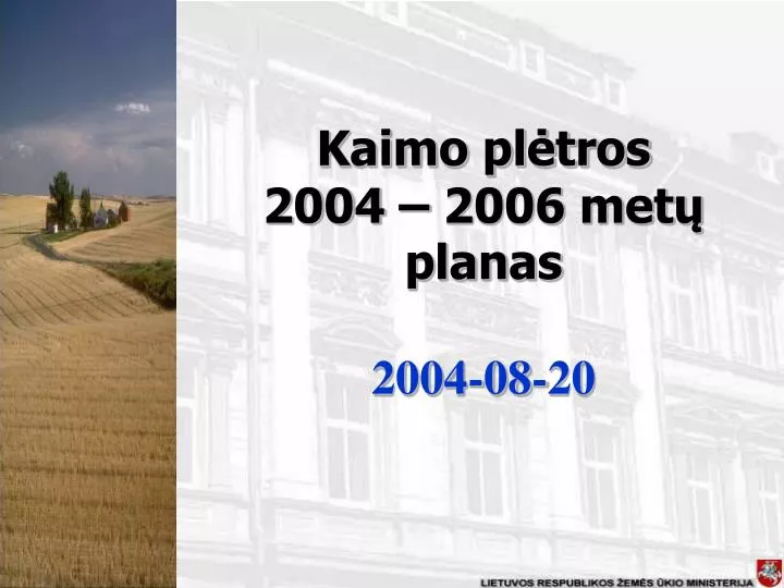 kaimo pl tros 2004 2006 met plan as 2004 08 20