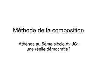 m thode de la composition