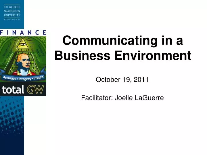 communicating in a business environment