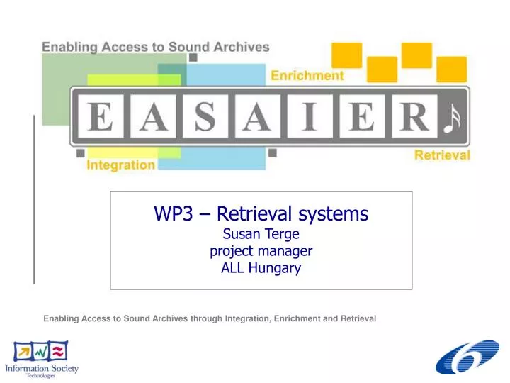 wp3 retrieval systems susan terge project manager all hungary