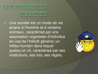 les premi res soci t s