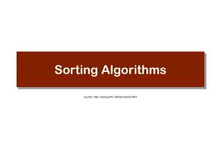 sorting algorithms