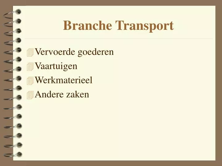 branche transport