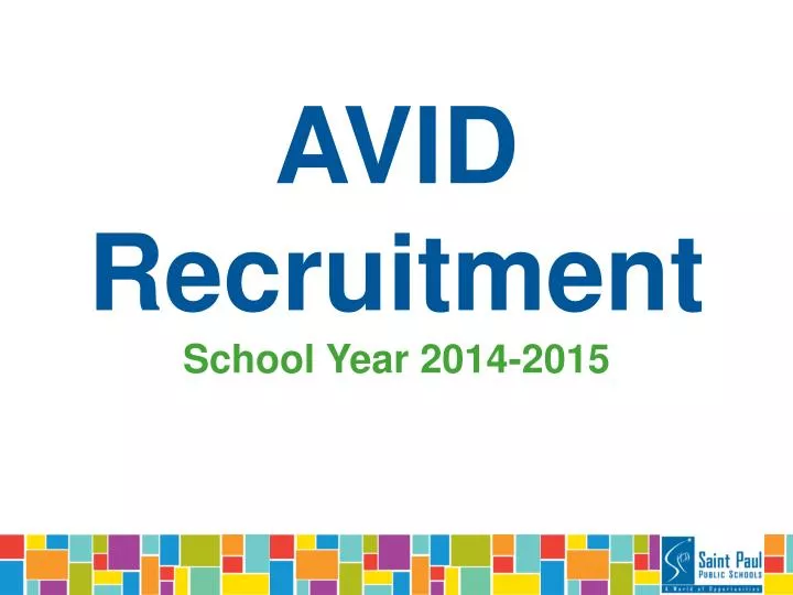avid recruitment school year 2014 2015