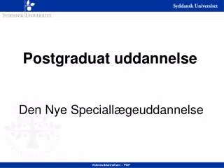 postgraduat uddannelse