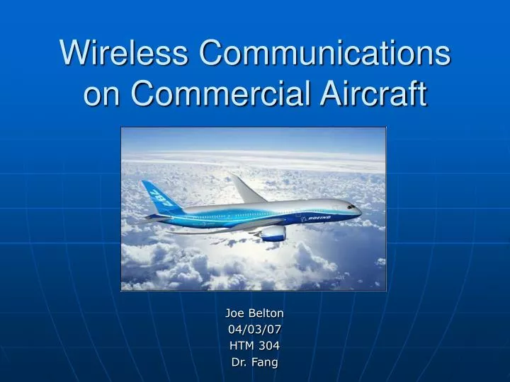 wireless communications on commercial aircraft