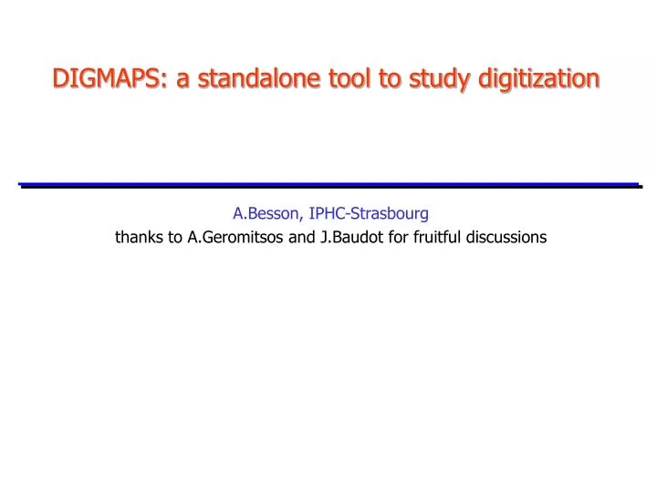 digmaps a standalone tool to study digitization