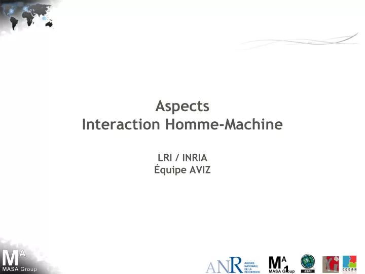 aspects interaction homme machine lri inria quipe aviz