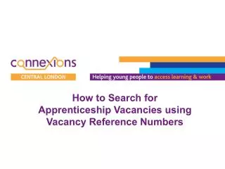 How to Search for Apprenticeship Vacancies using Vacancy Reference Numbers