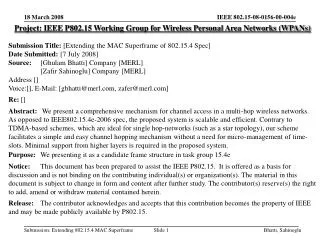 Project: IEEE P802.15 Working Group for Wireless Personal Area Networks (WPANs)