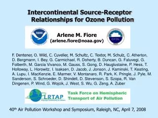 Intercontinental Source-Receptor Relationships for Ozone Pollution