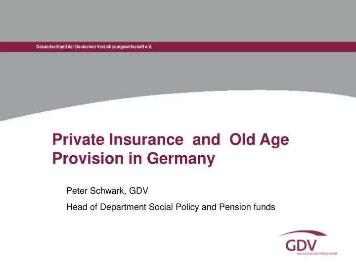 private insurance and old age provision in germany