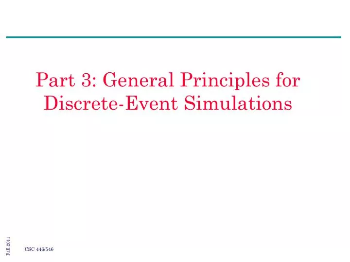 part 3 general principles for discrete event simulations