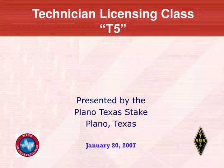technician licensing class t5