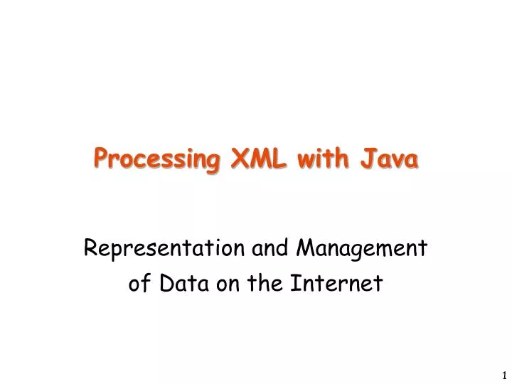 processing xml with java