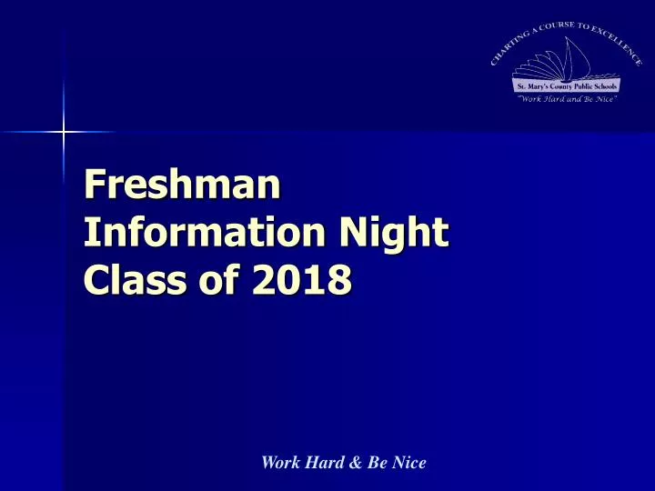 freshman information night class of 2018