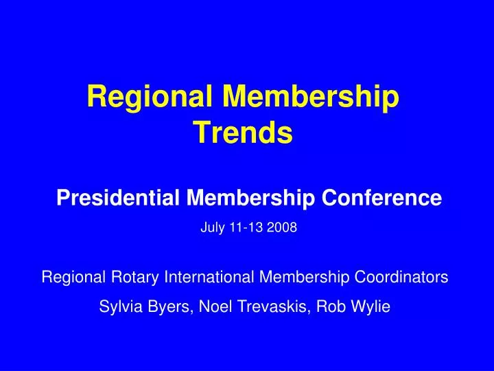 regional membership trends