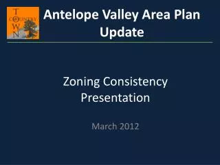 Zoning Consistency Presentation