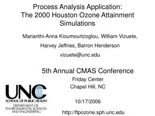 Process Analysis Application: The 2000 Houston Ozone Attainment Simulations