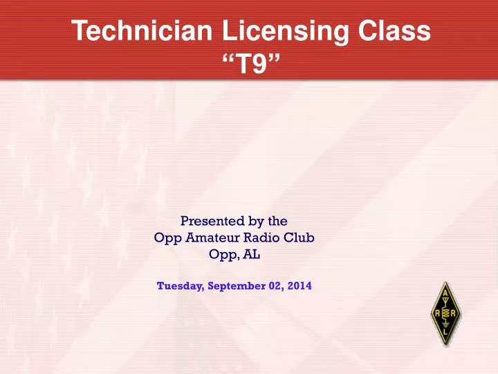 technician licensing class t9