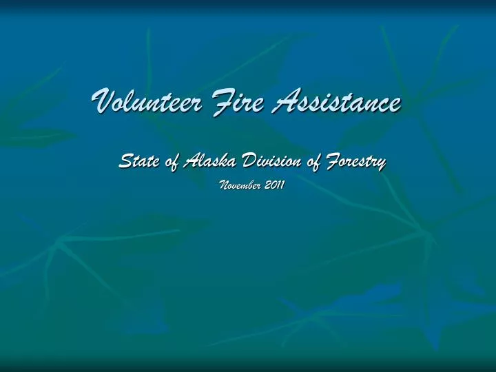 volunteer fire assistance
