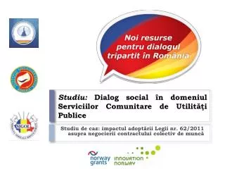 studiu dialog social n domeniul serviciilor comunitare de utilit i publice