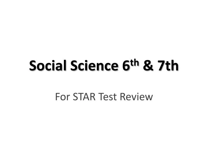 social science 6 th 7th