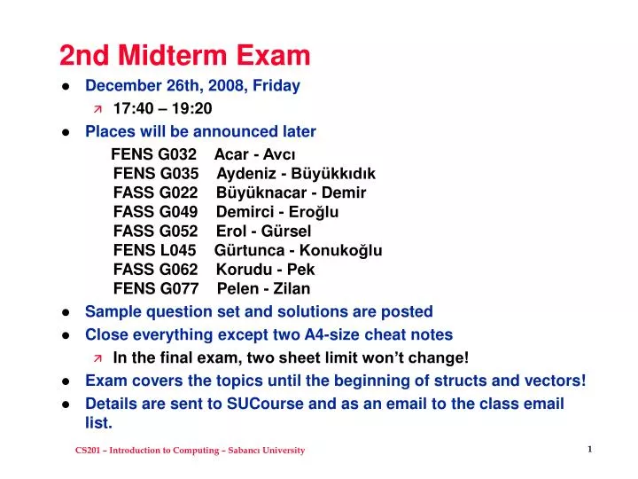 2nd midterm exam