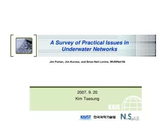 A Survey of Practical Issues in Underwater Networks