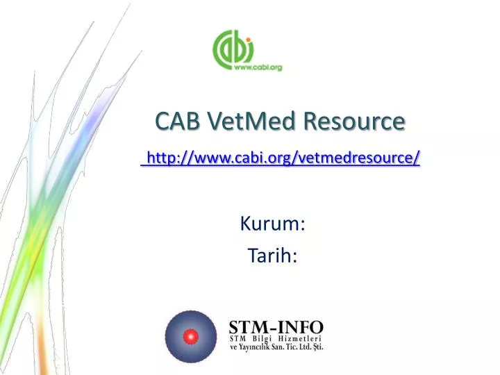 cab vetmed resource http www cabi org vetmedresource