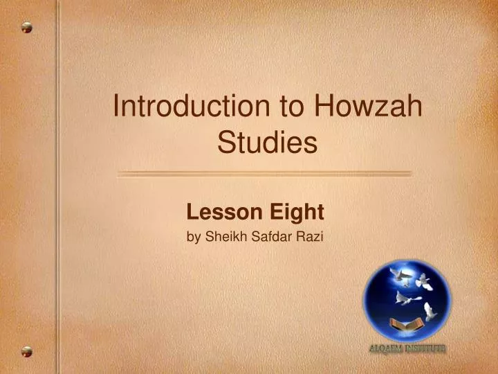 introduction to howzah studies