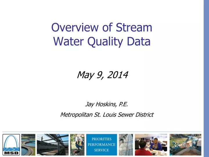 overview of stream water quality data