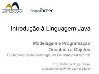 introdu o linguagem java