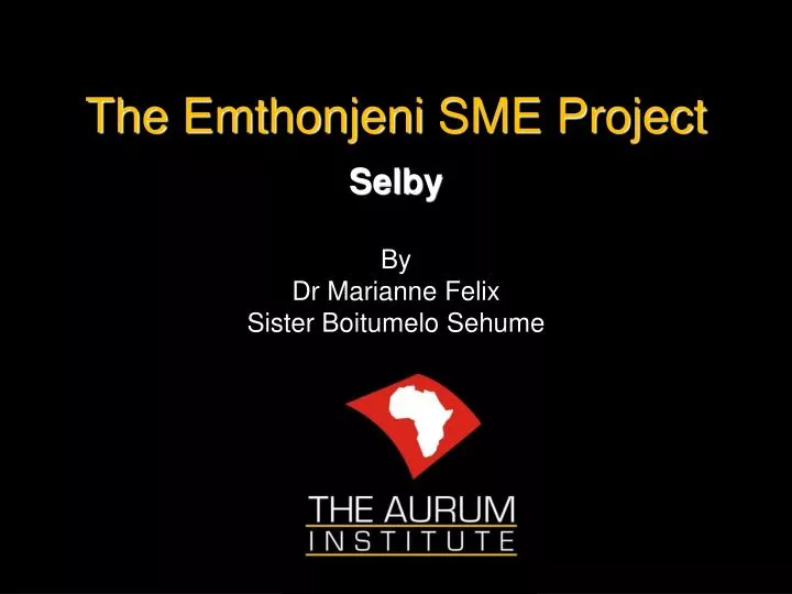 the emthonjeni sme project selby