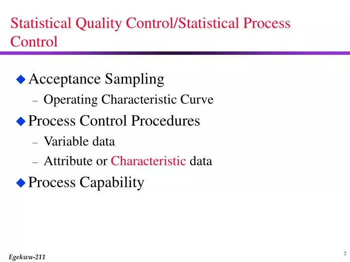 statistical quality control statistical process control